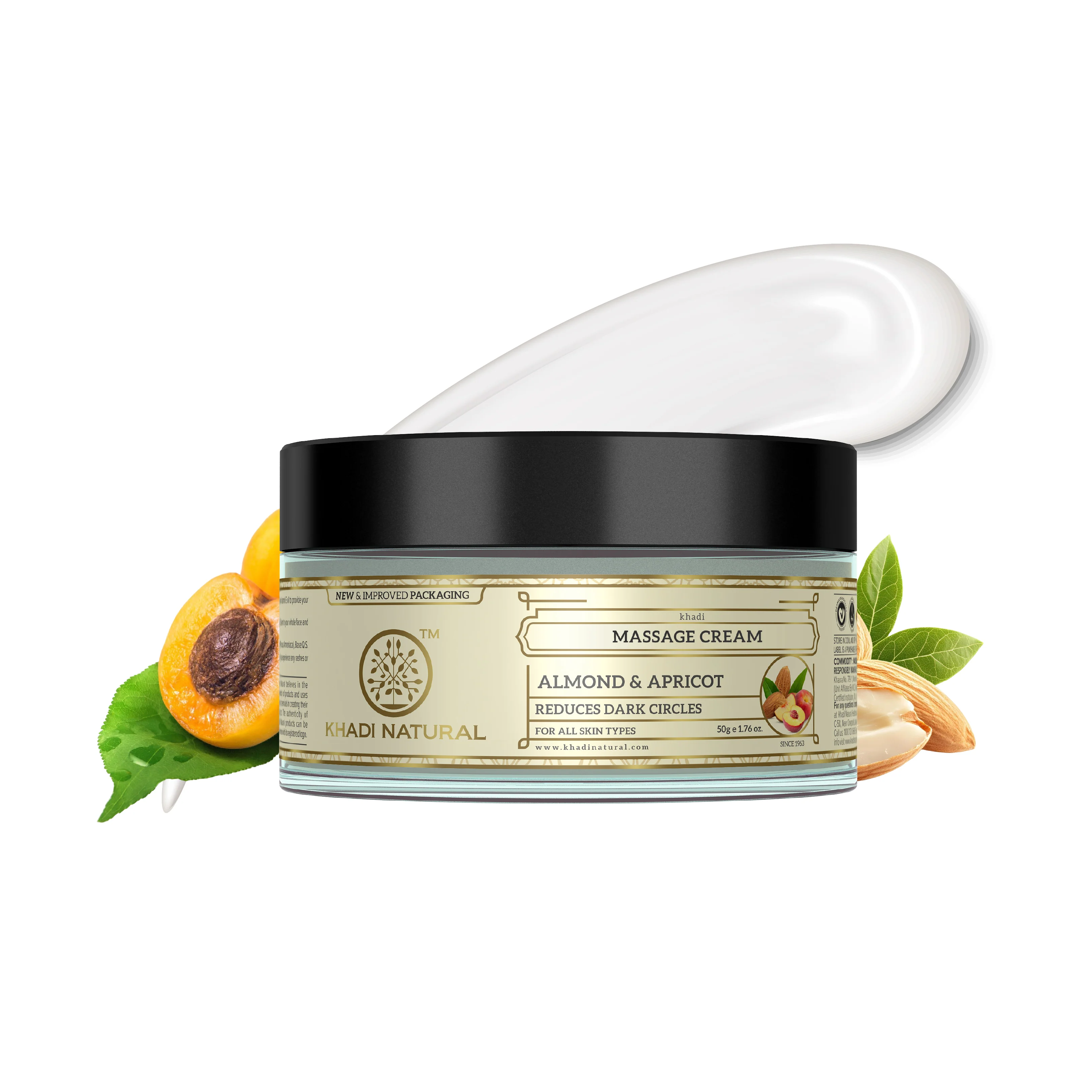 Khadi Natural Almond & Apricot Massage Cream - 50gm - Image 8