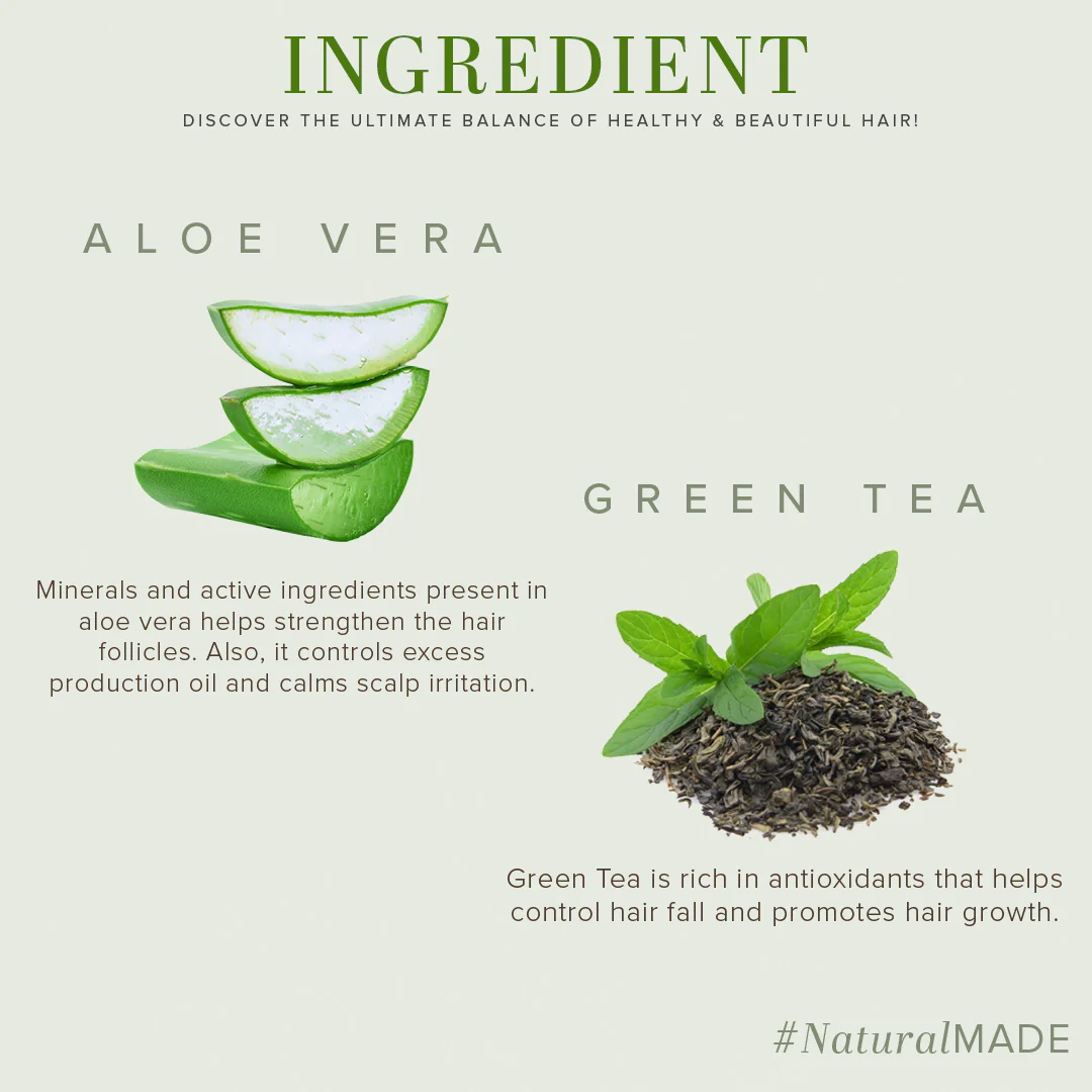 Khadi Natural Greentea & Aloevera Hair Conditioner - 210ml - Image 3