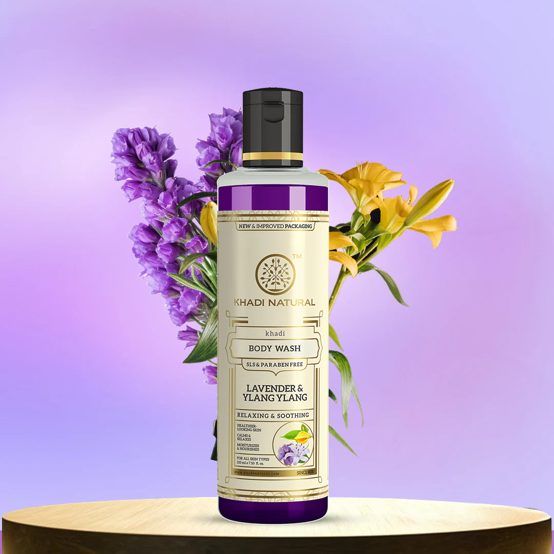 Khadi Natural Lavender & Ylang Ylang Body Wash - 210ml - Image 7
