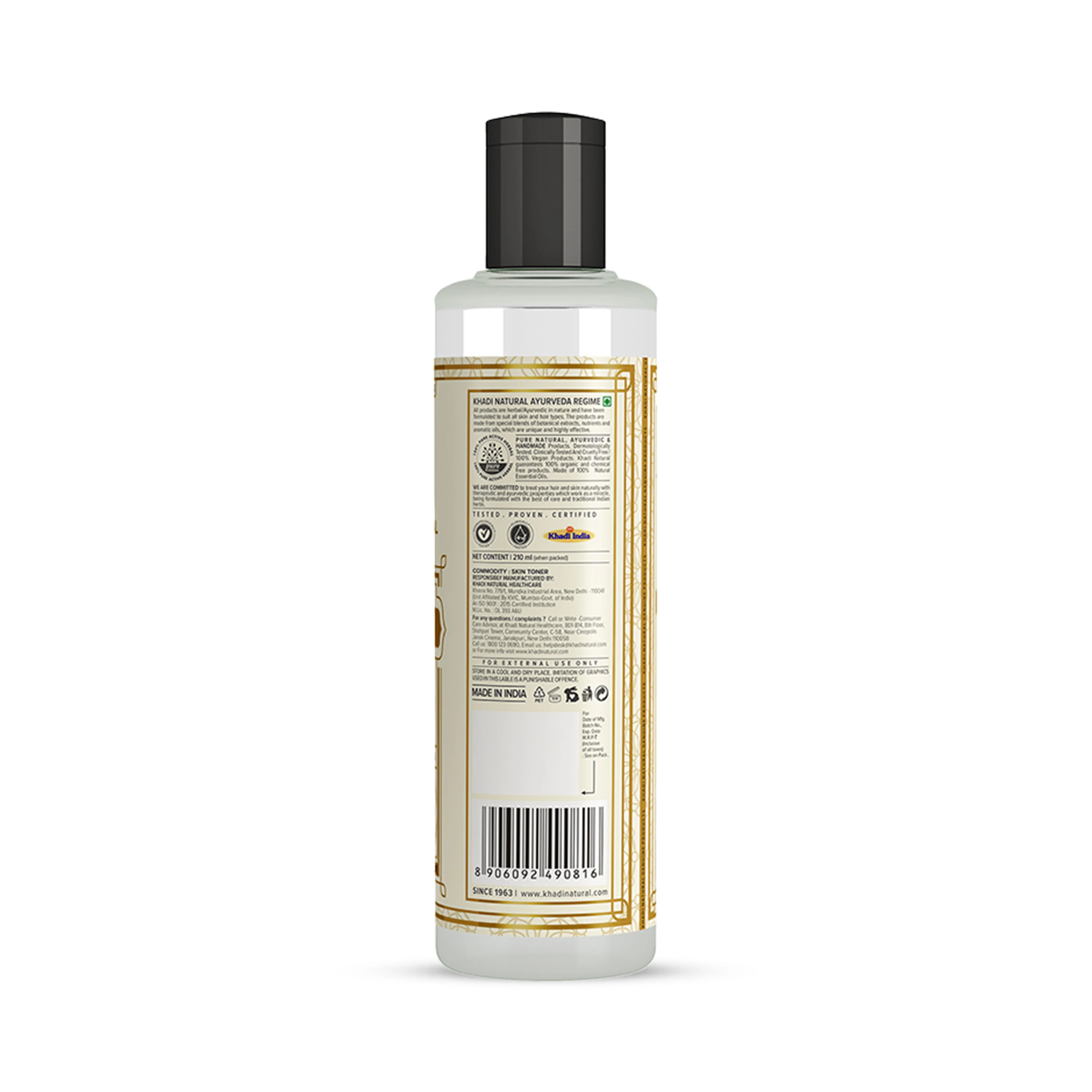 Khadi Natural Pure Rose Water Skin Toner - 210ml - Image 6