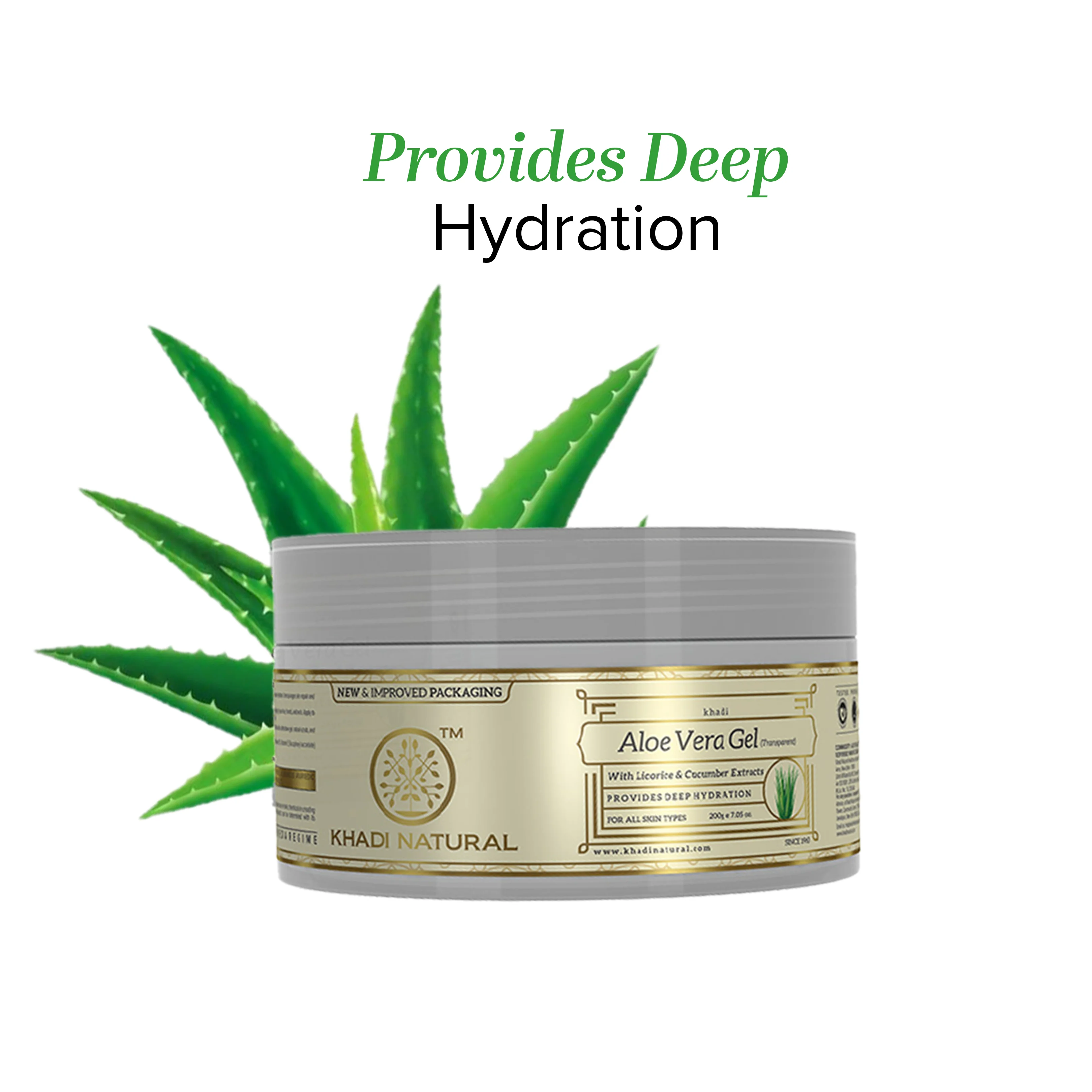 Khadi Natural Aloevera Gel with Liqorice & Cucumber Extracts - 200gm - Image 5