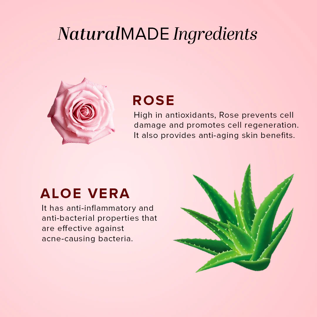 Khadi Natural Rose & Aloevera Facial Massage Gel - 100gm - Image 3