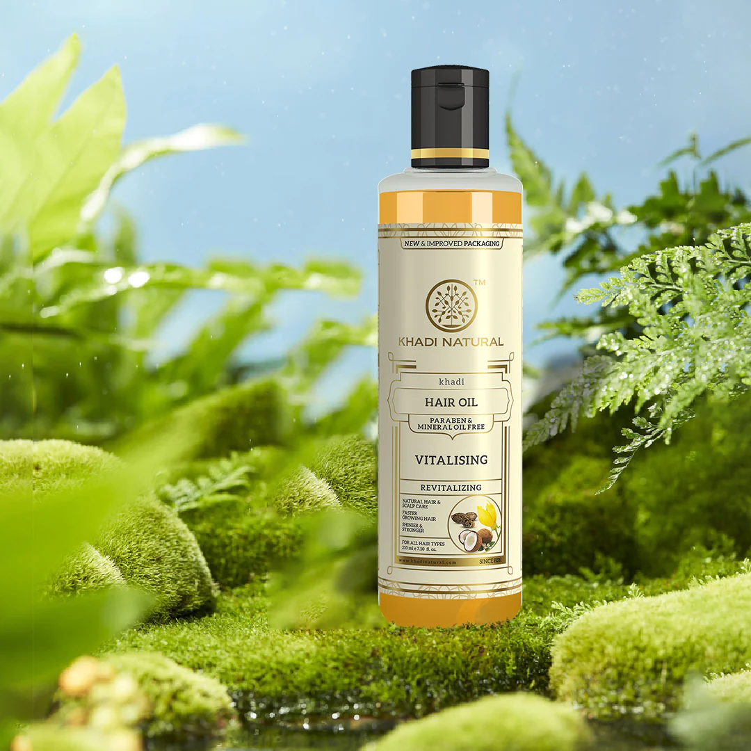 Khadi Natural Vitalising Hair Oil Paraben Mineral Free - 210ml - Image 7